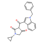 2,4-Pyrrolidinedione, 1-cyclopropyl-3-[[1-(phenylmethyl)-1H-indol-3-yl]carbonyl]-