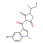 2,4-Pyrrolidinedione, 3-[(5-bromo-1-methyl-1H-indol-3-yl)carbonyl]-1-(1-methylpropyl)-