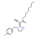 Acetic acid, 2-[1-[(6-chloro-3-pyridinyl)methyl]-2-imidazolidinylidene]-2-cyano-, 2-butoxyethyl ester