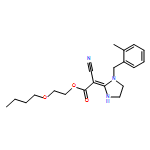 Acetic acid, 2-cyano-2-[1-[(2-methylphenyl)methyl]-2-imidazolidinylidene]-, 2-butoxyethyl ester