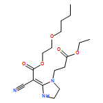 1-Imidazolidinepropanoic acid, 2-[2-(2-butoxyethoxy)-1-cyano-2-oxoethylidene]-, ethyl ester