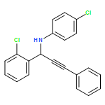 Benzenemethanamine, 2-chloro-N-(4-chlorophenyl)-α-(2-phenylethynyl)-