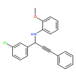 Benzenemethanamine, 3-chloro-N-(2-methoxyphenyl)-α-(2-phenylethynyl)-