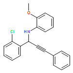 Benzenemethanamine, 2-chloro-N-(2-methoxyphenyl)-α-(2-phenylethynyl)-