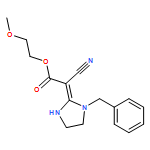 Acetic acid, 2-cyano-2-[1-(phenylmethyl)-2-imidazolidinylidene]-, 2-methoxyethyl ester