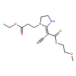 1-Imidazolidinepropanoic acid, 2-[1-cyano-2-(2-methoxyethoxy)-2-oxoethylidene]-, ethyl ester