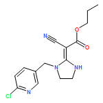 Acetic acid, 2-[1-[(6-chloro-3-pyridinyl)methyl]-2-imidazolidinylidene]-2-cyano-, propyl ester