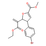 2-Furanacetic acid, 3-(4-bromophenyl)-2,3-dihydro-5-(methoxycarbonyl)-α-methylene-, ethyl ester, (2R,3S)-rel-