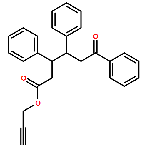 Benzenehexanoic acid, ε-oxo-β,γ-diphenyl-, 2-propyn-1-yl ester, (βR,γR)-rel-