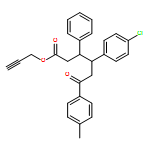 Benzenehexanoic acid, γ-(4-chlorophenyl)-4-methyl-ε-oxo-β-phenyl-, 2-propyn-1-yl ester, (βR,γR)-rel-