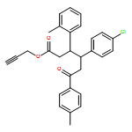 Benzenehexanoic acid, γ-(4-chlorophenyl)-4-methyl-β-(2-methylphenyl)-ε-oxo-, 2-propyn-1-yl ester, (βR,γR)-rel-