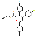 Benzenehexanoic acid, γ-(4-chlorophenyl)-β-(4-fluorophenyl)-4-methyl-ε-oxo-, 2-propyn-1-yl ester, (βR,γR)-rel-