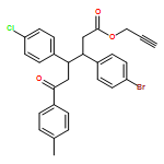 Benzenehexanoic acid, β-(4-bromophenyl)-γ-(4-chlorophenyl)-4-methyl-ε-oxo-, 2-propyn-1-yl ester, (βR,γR)-rel-