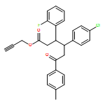 Benzenehexanoic acid, γ-(4-chlorophenyl)-β-(2-fluorophenyl)-4-methyl-ε-oxo-, 2-propyn-1-yl ester, (βR,γS)-rel-