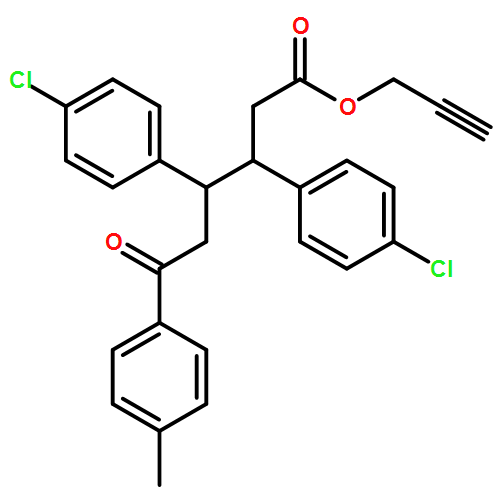 Benzenehexanoic acid, β,γ-bis(4-chlorophenyl)-4-methyl-ε-oxo-, 2-propyn-1-yl ester, (βR,γR)-rel-