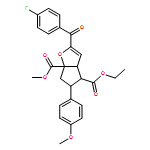 6aH-Cyclopenta[b]furan-4,6a-dicarboxylic acid, 2-(4-fluorobenzoyl)-3a,4,5,6-tetrahydro-5-(4-methoxyphenyl)-, 4-ethyl 6a-methyl ester, (3aR,4S,5R,6aS)-rel-