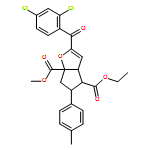 6aH-Cyclopenta[b]furan-4,6a-dicarboxylic acid, 2-(2,4-dichlorobenzoyl)-3a,4,5,6-tetrahydro-5-(4-methylphenyl)-, 4-ethyl 6a-methyl ester, (3aR,4S,5R,6aS)-rel-