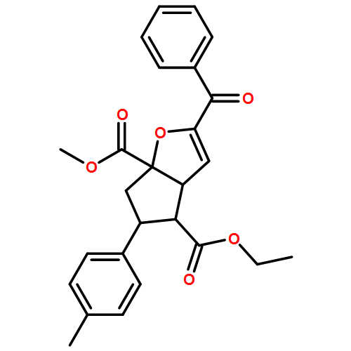 6aH-Cyclopenta[b]furan-4,6a-dicarboxylic acid, 2-benzoyl-3a,4,5,6-tetrahydro-5-(4-methylphenyl)-, 4-ethyl 6a-methyl ester, (3aR,4S,5R,6aS)-rel-