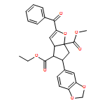 6aH-Cyclopenta[b]furan-4,6a-dicarboxylic acid, 5-(1,3-benzodioxol-5-yl)-2-benzoyl-3a,4,5,6-tetrahydro-, 4-ethyl 6a-methyl ester, (3aR,4S,5R,6aS)-rel-