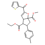 6aH-Cyclopenta[b]furan-4,6a-dicarboxylic acid, 3a,4,5,6-tetrahydro-5-(4-methylphenyl)-2-(2-thienylcarbonyl)-, 4-ethyl 6a-methyl ester, (3aR,4S,5R,6aS)-rel-