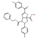 6aH-Cyclopenta[b]furan-4,6a-dicarboxylic acid, 3a,4,5,6-tetrahydro-2-(4-methylbenzoyl)-5-(4-methylphenyl)-, 6a-methyl 4-(phenylmethyl) ester, (3aR,4S,5R,6aS)-rel-