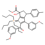 1-Pentalenecarboxylic acid, 1,2,3,6-tetrahydro-1-hydroxy-5-(3-methoxybenzoyl)-4-(3-methoxyphenyl)-3-(4-methylphenyl)-6-(tributylphosphoranylidene)-, methyl ester, (1R,3R)-rel-