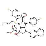 1-Pentalenecarboxylic acid, 5-(4-fluorobenzoyl)-4-(4-fluorophenyl)-1,2,3,6-tetrahydro-1-hydroxy-3-(2-naphthalenyl)-6-(tributylphosphoranylidene)-, methyl ester, (1R,3R)-rel-