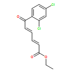 2,4-Hexadienoic acid, 6-(2,4-dichlorophenyl)-6-oxo-, ethyl ester, (2E,4E)-