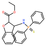 2-Benzofurancarboxylic acid, 3-[(diphenylphosphinothioyl)amino]-2,3-dihydro-, ethyl ester, (2R,3R)-rel-