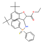 2-Benzofurancarboxylic acid, 5,7-bis(1,1-dimethylethyl)-3-[(diphenylphosphinothioyl)amino]-2,3-dihydro-, ethyl ester, (2R,3R)-rel-