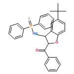 Phosphinothioic amide, N-[(2R,3R)-2-benzoyl-5-(1,1-dimethylethyl)-2,3-dihydro-3-benzofuranyl]-P,P-diphenyl-, rel-