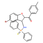 Phosphinothioic amide, N-[(2R,3R)-5-bromo-2,3-dihydro-2-(4-methylbenzoyl)-3-benzofuranyl]-P,P-diphenyl-, rel-