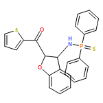 Phosphinothioic amide, N-[(2R,3R)-2,3-dihydro-2-(2-thienylcarbonyl)-3-benzofuranyl]-P,P-diphenyl-, rel-