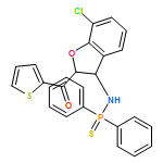 Phosphinothioic amide, N-[(2R,3R)-7-chloro-2,3-dihydro-2-(2-thienylcarbonyl)-3-benzofuranyl]-P,P-diphenyl-, rel-