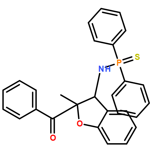 Phosphinothioic amide, N-[(2R,3R)-2-benzoyl-2,3-dihydro-2-methyl-3-benzofuranyl]-P,P-diphenyl-, rel-