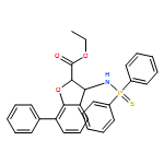 2-Benzofurancarboxylic acid, 3-[(diphenylphosphinothioyl)amino]-2,3-dihydro-7-phenyl-, ethyl ester, (2R,3S)-rel-