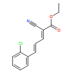 2,4-Pentadienoic acid, 5-(2-chlorophenyl)-2-cyano-, ethyl ester, (2E,4E)-