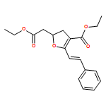 2-Furanacetic acid, 4-(ethoxycarbonyl)-2,3-dihydro-5-[(1E)-2-phenylethenyl]-, ethyl ester