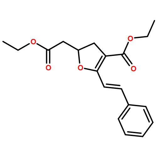 2-Furanacetic acid, 4-(ethoxycarbonyl)-2,3-dihydro-5-[(1E)-2-phenylethenyl]-, ethyl ester