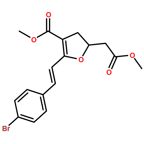 2-Furanacetic acid, 5-[(1E)-2-(4-bromophenyl)ethenyl]-2,3-dihydro-4-(methoxycarbonyl)-, methyl ester