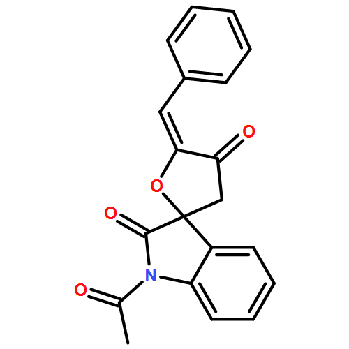 Spiro[furan-2(3H),3'-[3H]indole]-2',4(1'H,5H)-dione, 1'-acetyl-5-(phenylmethylene)-, (5Z)-