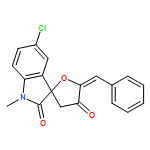 Spiro[furan-2(3H),3'-[3H]indole]-2',4(1'H,5H)-dione, 5'-chloro-1'-methyl-5-(phenylmethylene)-, (5Z)-