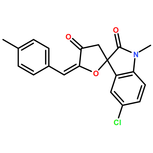 Spiro[furan-2(3H),3'-[3H]indole]-2',4(1'H,5H)-dione, 5'-chloro-1'-methyl-5-[(4-methylphenyl)methylene]-, (5Z)-