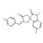 Spiro[furan-2(3H),3'-[3H]indole]-2',4(1'H,5H)-dione, 5-[(4-fluorophenyl)methylene]-1',5'-dimethyl-, (5Z)-