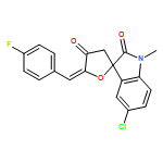 Spiro[furan-2(3H),3'-[3H]indole]-2',4(1'H,5H)-dione, 5'-chloro-5-[(4-fluorophenyl)methylene]-1'-methyl-, (5Z)-