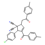 3-Cyclopentene-1,1-dicarbonitrile, 2-(4-chlorophenyl)-3-(4-methylbenzoyl)-5-[2-(4-methylphenyl)-2-oxoethyl]-, (2R,5S)-