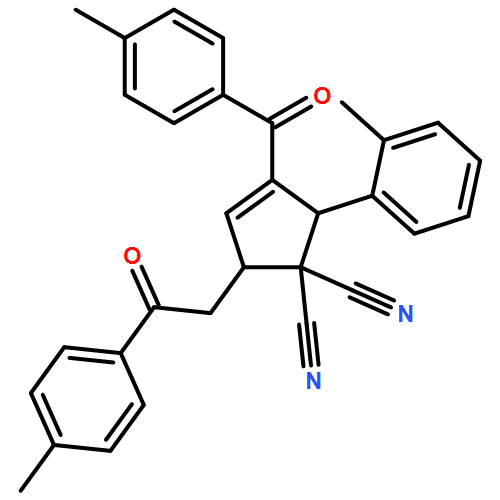 3-Cyclopentene-1,1-dicarbonitrile, 3-(4-methylbenzoyl)-2-(2-methylphenyl)-5-[2-(4-methylphenyl)-2-oxoethyl]-, (2R,5S)-