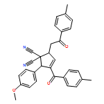 3-Cyclopentene-1,1-dicarbonitrile, 2-(4-methoxyphenyl)-3-(4-methylbenzoyl)-5-[2-(4-methylphenyl)-2-oxoethyl]-, (2R,5S)-