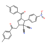 3-Cyclopentene-1,1-dicarbonitrile, 3-(4-methylbenzoyl)-5-[2-(4-methylphenyl)-2-oxoethyl]-2-(4-nitrophenyl)-, (2R,5S)-