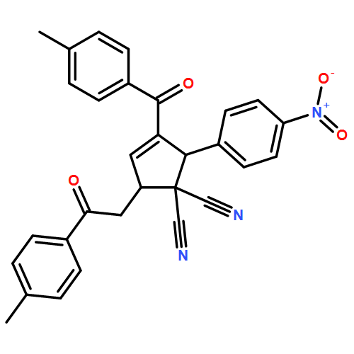 3-Cyclopentene-1,1-dicarbonitrile, 3-(4-methylbenzoyl)-5-[2-(4-methylphenyl)-2-oxoethyl]-2-(4-nitrophenyl)-, (2R,5S)-